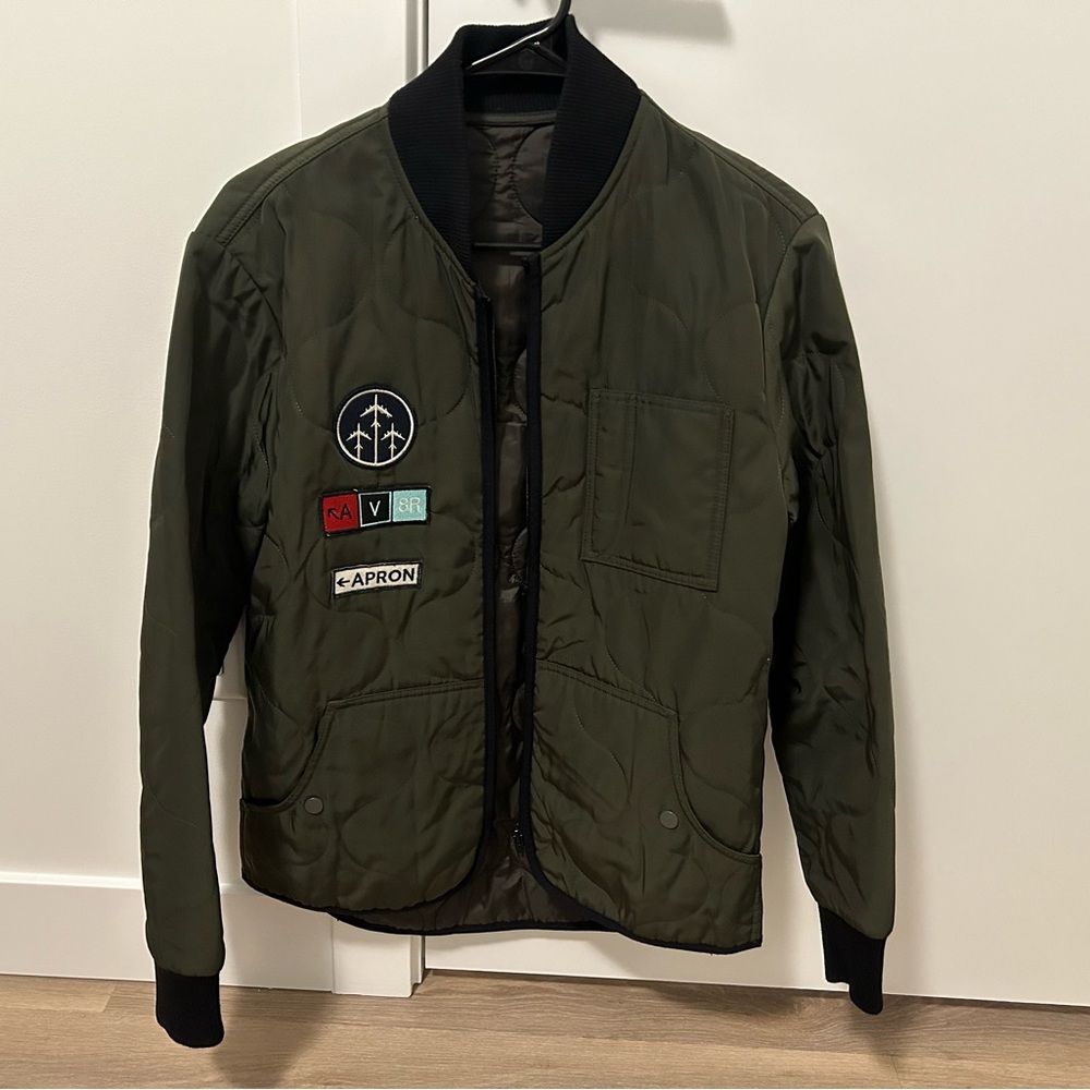 Dark green boomer jacket, Korean brand 8seconds, Medium size